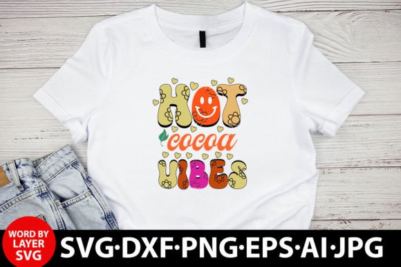 Retro Christmas Graphics: Hot Cocoa Vibes Freebies